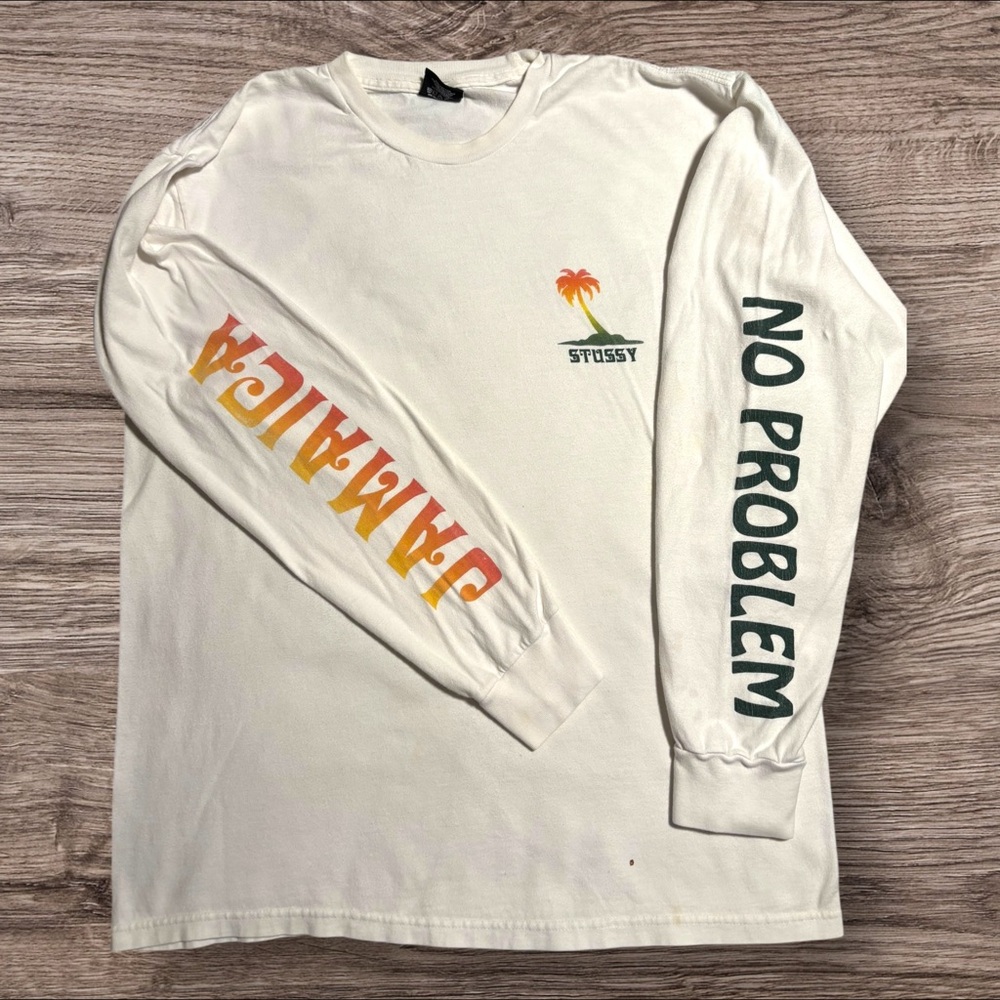 Vintage Stussy Jamaica "No Problem" Long-Sleeve T-Shirt